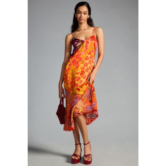 Farm Rio Dresses & Skirts - Farm Rio X Anthropologie Printed Slip Dress Multicolor Size XL NWT